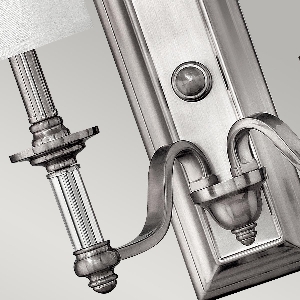 Serie SUSSEX VON ALLE von Alle von Elstead Sussex 2 Licht Wandleuchte - Gebürstetes Nickel HK-SUSSEX2