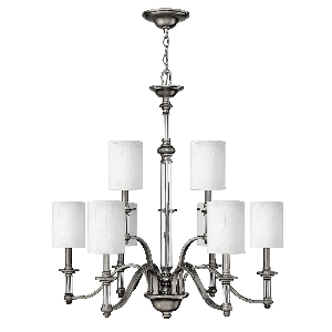 Elstead Sussex 9 Licht Kronleuchter - Gebürstetes Nickel HK-SUSSEX9