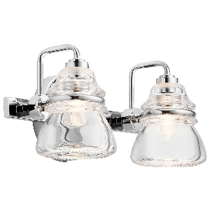 Elstead Talland 2 Light Wandleuchte - Poliertes Chrom KL-TALLAND2-PC-BATH