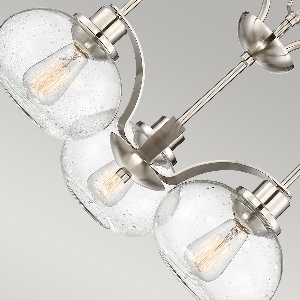 Hängeleuchte, Pendelleuchten & Hängelampen von Elstead Trilogy 3 Licht-Kronleuchter - Gebürstetes Nickel QZ-TRILOGY3-BN