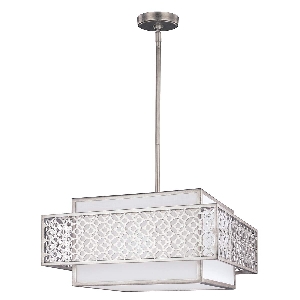 Elstead Hängeleuchte, Pendelleuchten & Hängelampen von Elstead Kenney 3 Leuchtende Pendelleuchte - Sunrise Silber FE-KENNEY-3P