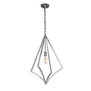 Nico 1 Light Large Pendelleuchte - Chrom poliert von Elstead