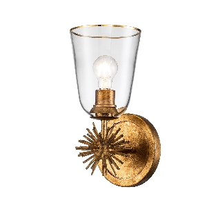 Staring 1 lt Wandleuchte - Distressed Gold von Elstead