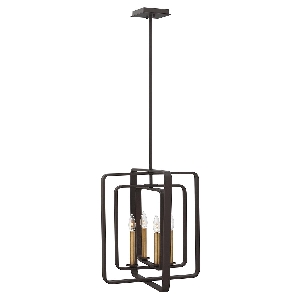 Quentin 4 Light Tall Pendant Kronleuchter - Buckeye Bronze von Elstead