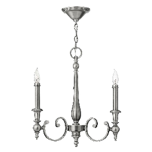 Hängeleuchte, Pendelleuchten & Hängelampen von Elstead Yorktown 3-Licht-Kronleuchter - Nickel antik HK-YORKTOWN3