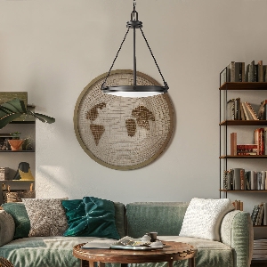 Serie COLLIER VON ELSTEAD von Elstead von Elstead Collier 4 Leuchtende Pendelleuchte - Schwarz Oxid HK-COLLIER-P-BX