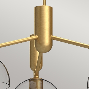 Hängeleuchte, Pendelleuchten & Hängelampen von Elstead Alora Mood Jude 3 lt Kronleuchter - Gebürstetes Gold ALM-JUDE3-GD-CL