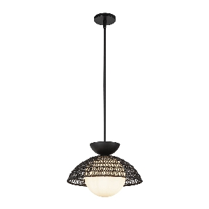 Alora Mood Perth 1 lt Pendelleuchte - Schwarz matt von Elstead