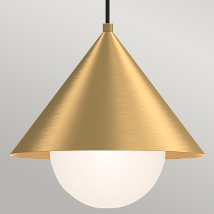 Serie REMYCK VON ALLE von Alle von Elstead Alora Mood Remyck 1 lt Pendelleuchte - Gebürstetes Gold ALM-REMYCK-P-GD