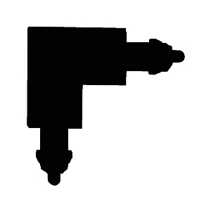 Serie HALOTRACK VON HALO DESIGN von Halo Design von Halo Design Halo track ANGLE 90º f. Halo-Track  Schwarz 720545