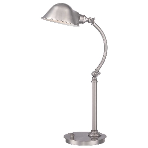 Elstead Tischleuchten, Tischlampen & Schreibtischleuchten von Elstead Thompson LED-Tischleuchte aus gebürstetem Nickel QZ-THOMPSON-TLBN