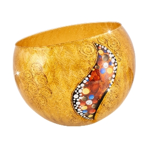 KOLARZ-Austrolux Leuchten Artikel von KOLARZ-Austrolux Leuchten Schale schräg, KISS gold, Dm 25, Höhe 19 handbemalt 8000.90081.001/KI3