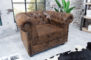 Serie CHESTERFIELD VON CASA ELITE von Casa Élite von Casa Élite Sessel CHESTERFIELD Antiklook braun 17383