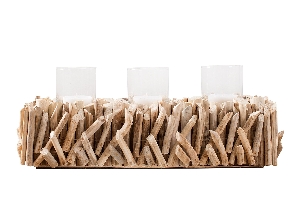 Casa Élite Artikel von Casa Élite Kerzenhalter FOSSIL mit 3 Gläsern 38246