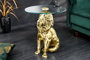 Serie WILDLIFE VON CASA ELITE von Casa Élite von Casa Élite Beistelltisch WILDLIFE LION  44827