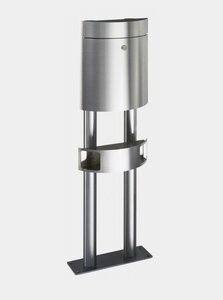 Briefkästen & Zeitungsrollen von Albert Leuchten Standbriefkasten Typ Nr. 0765 - kompl. aus Edelstahl 690765