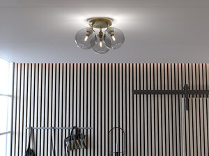 Belid Leuchten Deckenleuchten & Deckenlampen von Belid Leuchten Gloria ceiling D330 brass/clear glass E14 20101018