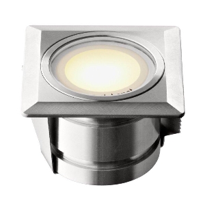 LED-Einbauleuchten & Einbaulampen Niedervolt von dot-spot brilliance mini LED-Einbauleuchte 1 W quadratisch, diffus, 5 m Gummikabel mit Stecker - Ausstellungsstück - 2074.21.42.02