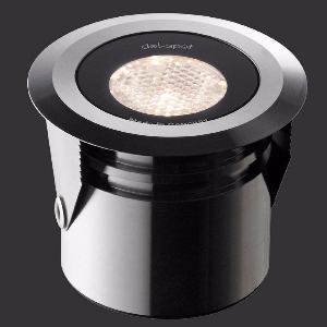 dot-spot von dot-spot LED Einbaustrahler mit Wabenblendschutz, rund, Gehäuse V4A Edelstahl, schwarz matt emailiert 31131.802.40.62