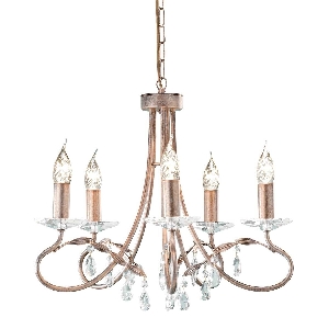 Elstead Hängeleuchte, Pendelleuchten & Hängelampen von Elstead Kronleuchter Christina CRT5-SILVER-GOLD