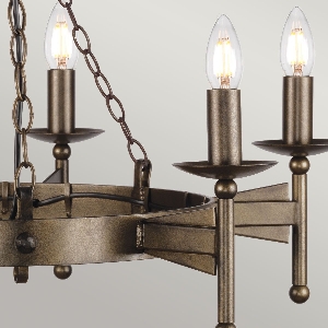 Elstead Hängeleuchte, Pendelleuchten & Hängelampen von Elstead Kronleuchter Cromwell CW6-OLD-BRZ