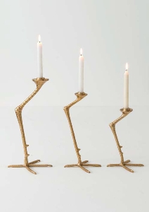 Holländer Leuchten Figuren von Holländer Leuchten Kerzenständer Kranichfuß 1-flg. LA GRU GRANDE 207 8101
