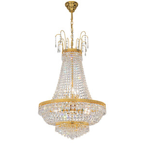 Hängeleuchte, Pendelleuchten & Hängelampen von KOLARZ-Austrolux Leuchten Luster EMPIRE, KOLARZ Pure, Gold 24K D 65 cm, min. Höhe 117 cm, max. Höhe 137 cm, 8+4 flg., E27+E14, 60 0412.88+4.3.SpT