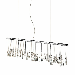 KOLARZ Leuchten Kristall-Hängeleuchte, Pendelleuchten & Hängelampen fürs Schlafzimmer von KOLARZ Leuchten Stretta Luster - chandelier verchromt 104.87.5