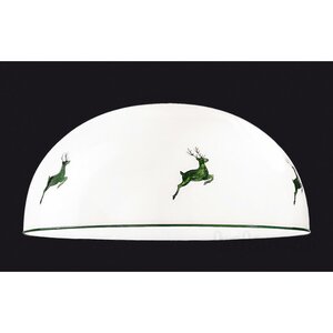 KOLARZ-Austrolux Leuchten Schirme, Gläser & Stoffschirme von KOLARZ-Austrolux Leuchten Ersatzglas der Serie Nonna Kuppel grün mit Hirschen Durchmesser 36 cm 731.G102