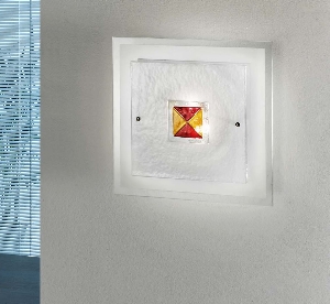 Moderne  für den Flur von KOLARZ Leuchten Domino Wandleuchte - Ausstellungsstück A70.45 rot
