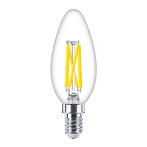 Glühlampen mit Fassung E27 von UNI-Elektro Philips MASTER LED E14 Kerze Fadenlampe Klar 5.9W 806lm - 922-927 Dim zuWarm MASLEDCandleDT5.9-60W