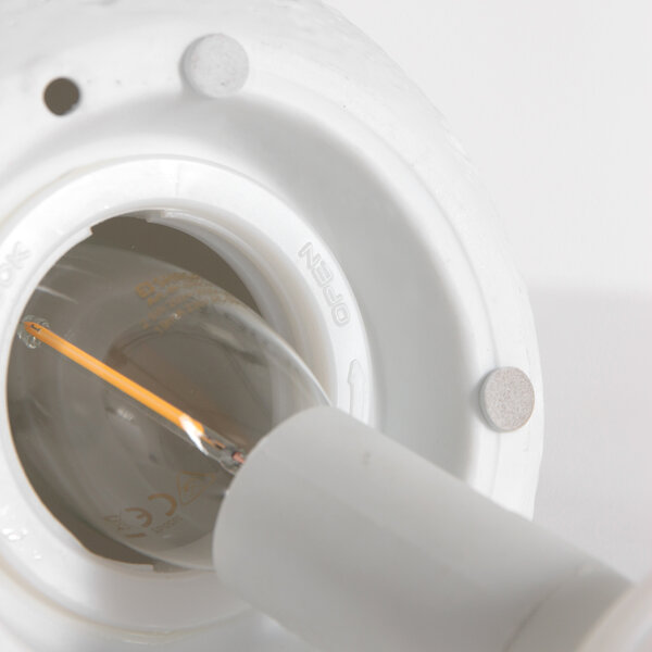 Tischleuchte Jazz Astronaut mit goldfarbenem Schirm der Firma Steinhauer