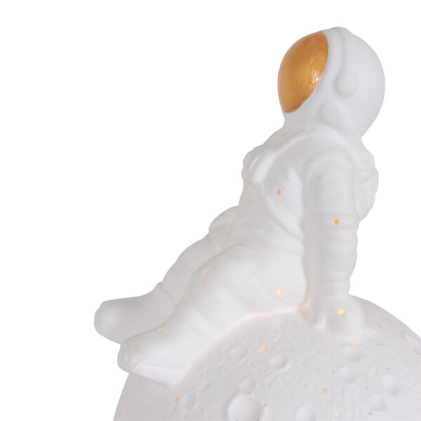 Tischleuchte Jazz Astronaut mit goldfarbenem Schirm der Firma Steinhauer