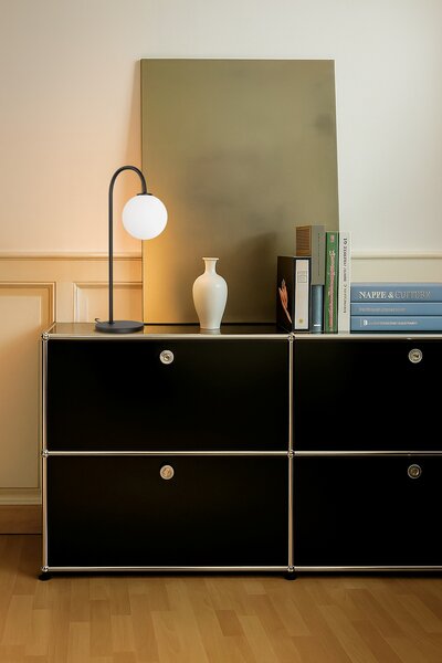 Ballon Tischleuchte Messing der Firma Belid Leuchten