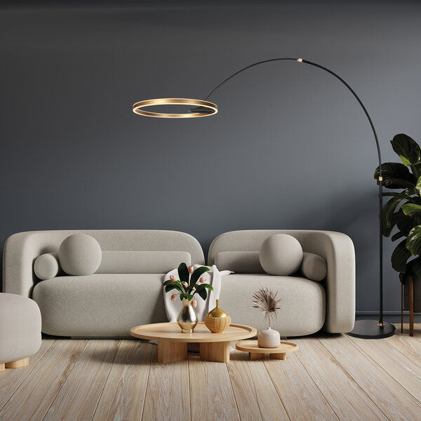 Stehleuchte / Bogenleuchte Ringlux  der Firma Steinhauer