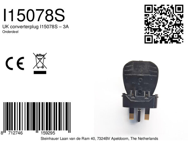 UK-Konverterstecker  der Firma Steinhauer