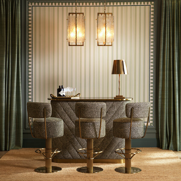 Bar stool Carleton with backrest der Firma Eichholtz