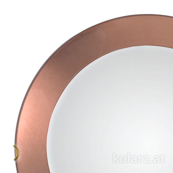 Ceiling light MOON, leaf copper, leaf copper D 50 cm, height 9 cm, 3-light, E27, 60 W der Firma KOLARZ-Austrolux Leuchten