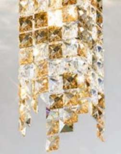 Pendant light PRISMA, KOLARZ Pure, 24K gold length 12 cm, width 12 cm, height 85 cm, 1 light, G9, 25 W der Firma KOLARZ-Austrolux Leuchten