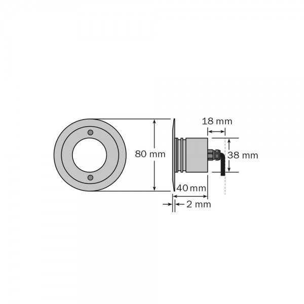 aquaros 5 LED recessed spotlight for pools and ponds der Firma dot-spot
