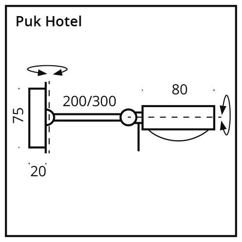 Puk Mini Hotel - LED / chrome / 300 der Firma Top Light Leuchten