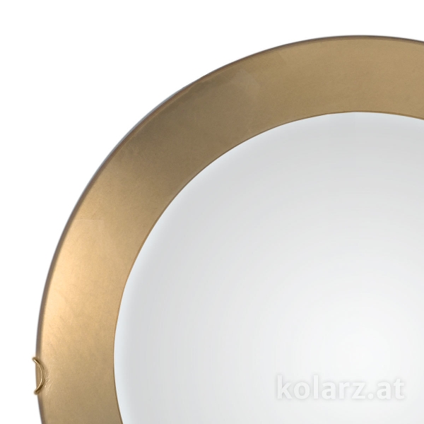 Ceiling light MOON, Gold 24K, gold leaf D 40 cm, height 9 cm, 2-light, E27, 60 W der Firma KOLARZ-Austrolux Leuchten