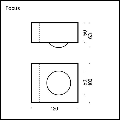 Focus 100 - LED / black matt / chrome der Firma Top Light Leuchten