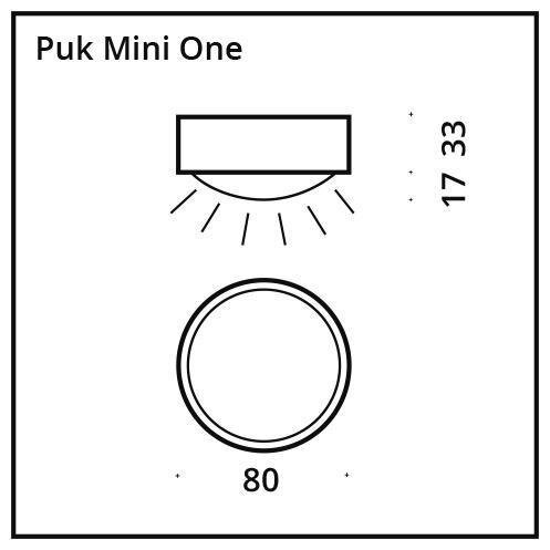 Puk Mini One - G9 socket / black matt der Firma Top Light Leuchten