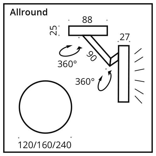 Allround - chrome / 160 der Firma Top Light Leuchten