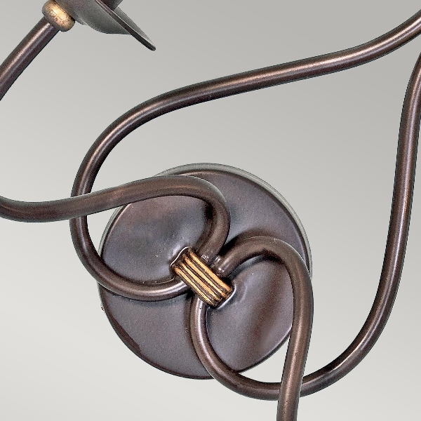 Windermere 2 leichte Wandleuchte - Rost/Gold der Firma Elstead