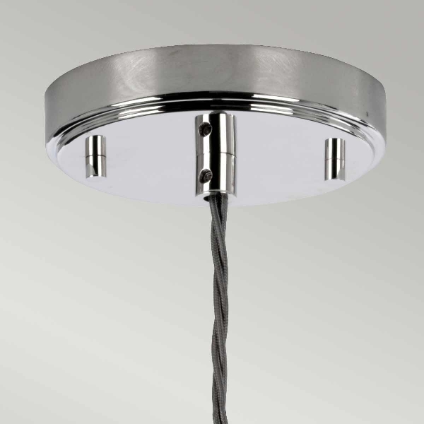 Sola 1 leichte Pendelleuchte - Nickel poliert, klares Glas der Firma Elstead
