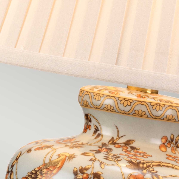 Gold Birds 1 Light Tischlampe - Hellblau und Gold der Firma Elstead
