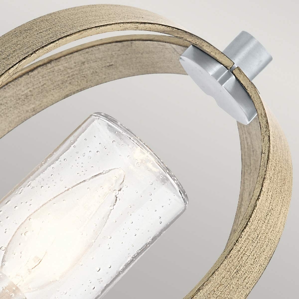 Grand Bank 1 leichte Wandleuchte für den Außenbereich - Distressed Antique Grey & Gebürstetes Aluminium der Firma Elstead