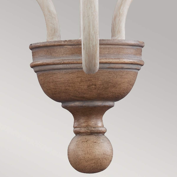 Hartsville 3 Licht Kronleuchter - Chalk Washed/Beachwood der Firma Elstead